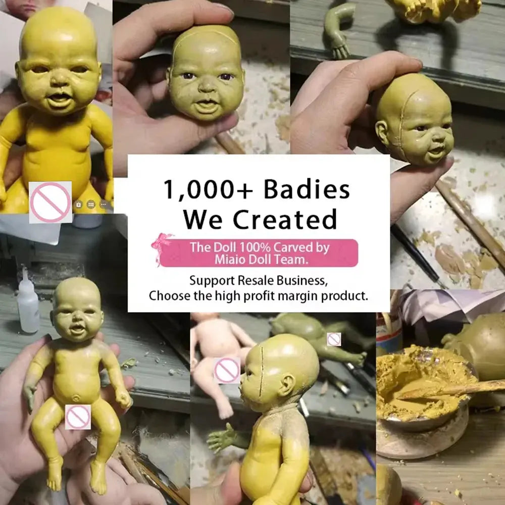 Image of Reborn Baby Dolls 7" Micro Preemie Full Body Silicone Baby Adorkable