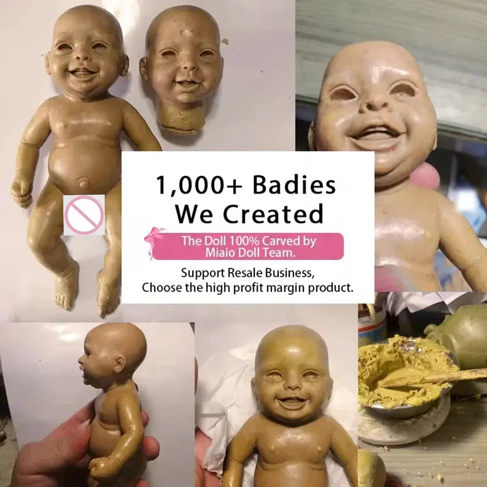 Image of Reborn Baby Dolls 6" Micro Preemie Full Body Silicone Big Eyes Bady