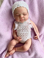 Image of Reborn Baby Dolls 6 Inch Soft Silicone Reborn Doll Girl Pascale