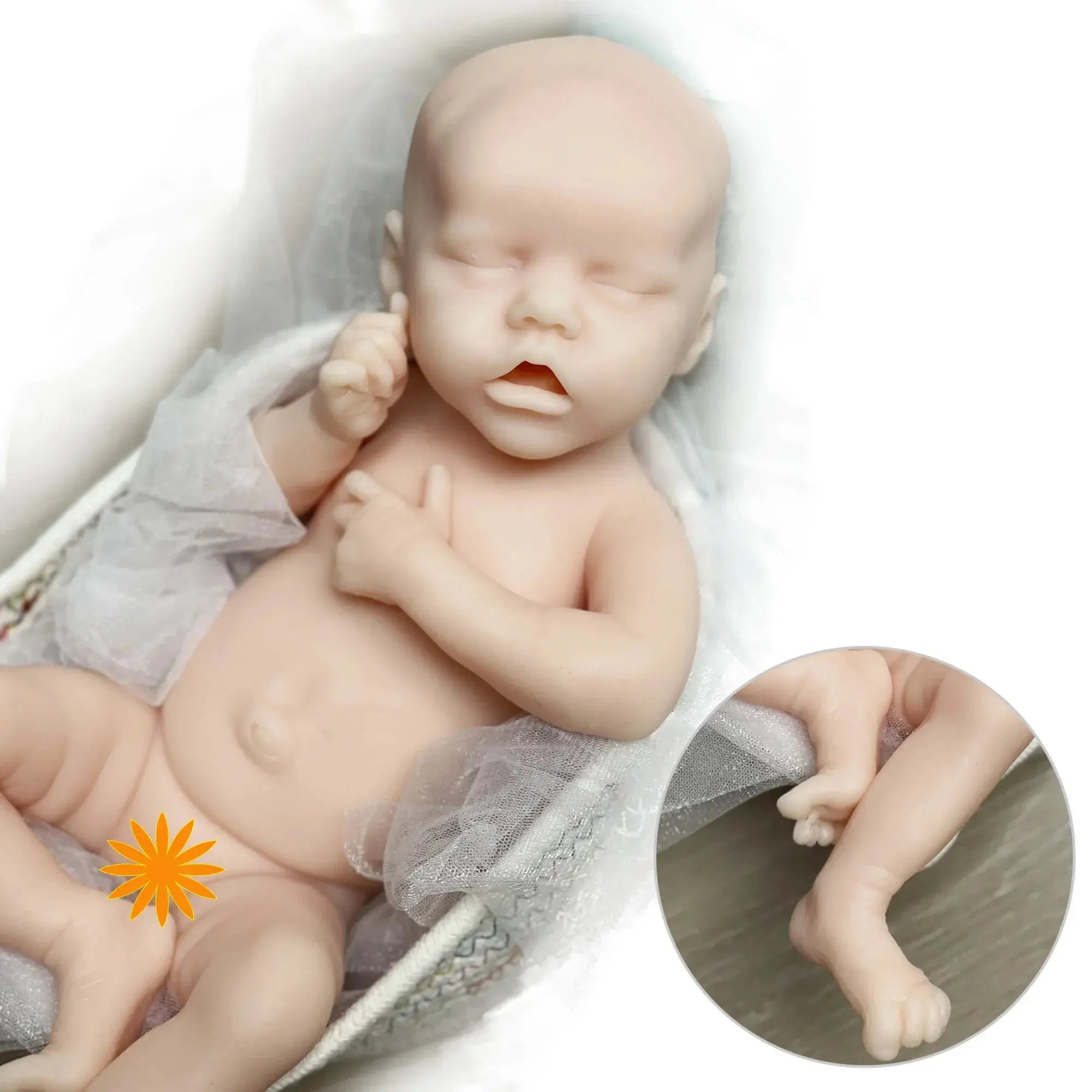 Image of Reborn Baby Dolls 17Inch Twins A Full Solid Silicone Bebe Reborn 3D