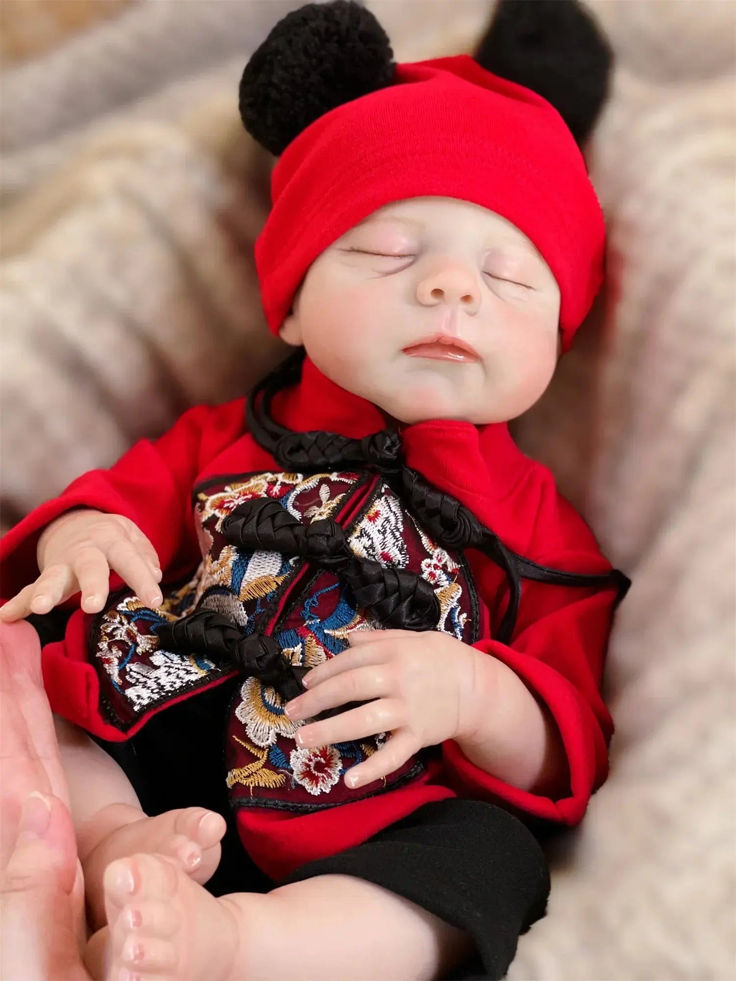 Image of Reborn Baby Dolls 47Cm Washable Eric Bebe Reborn Girl With Painted