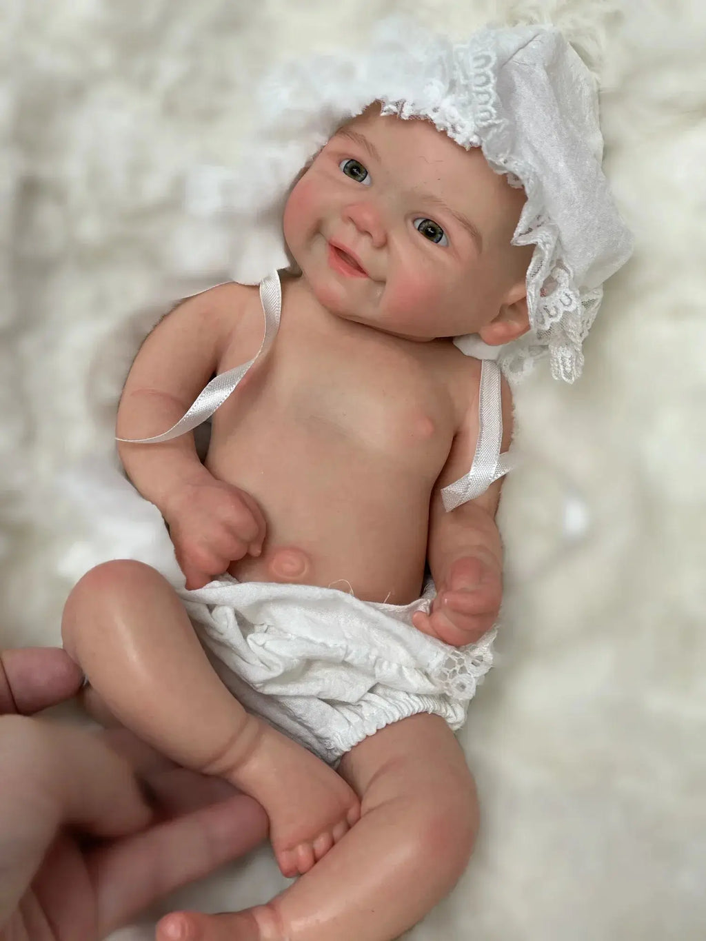 Image of Reborn Baby Dolls 33Cm Cuddly Vivienne Full Body Solid Silicone