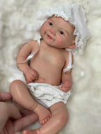 Image of Reborn Baby Dolls 33Cm Cuddly Vivienne Full Body Solid Silicone