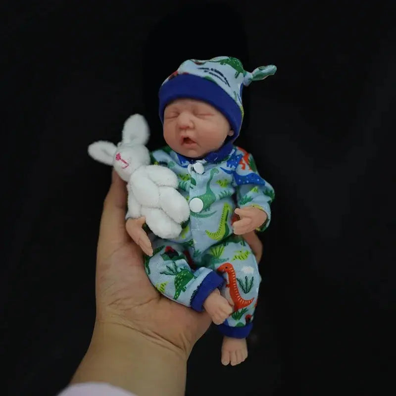 Image of Reborn Baby Dolls 7" Girl Micro Preemie Full Body Silicone Baby Doll