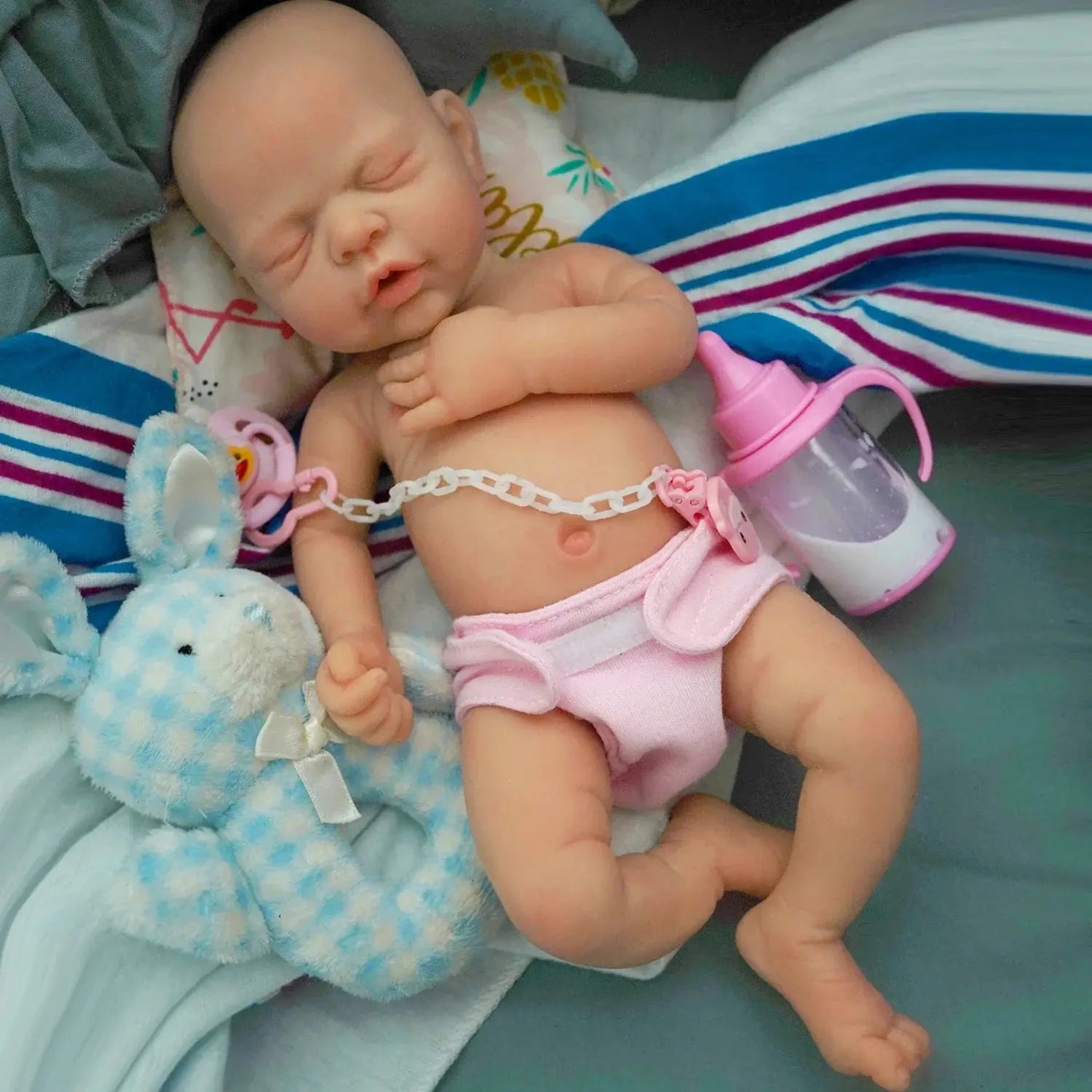 Image of Reborn Baby Dolls 12"  Micro Preemie Full Body Silicone Baby Doll