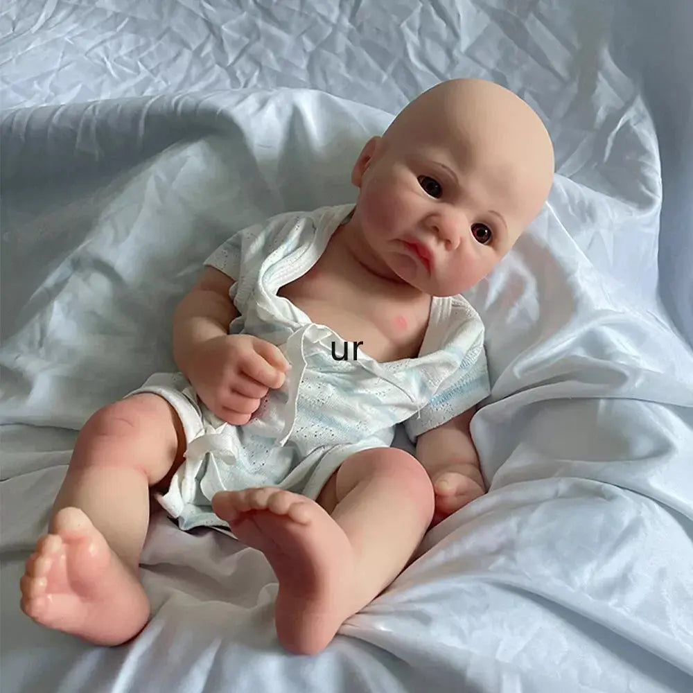 Image of Reborn Baby Dolls Artist Reborner Painted 16" Weighted Soft Platinum