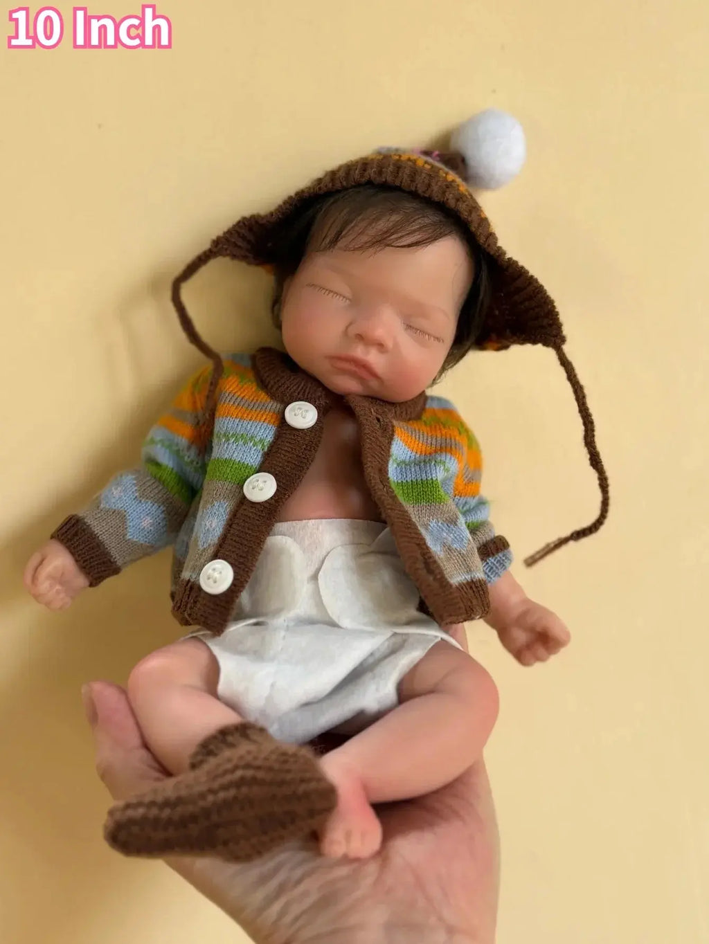 Image of Reborn Baby Dolls 10 Inch Sleeping Silicone Bebe Reborn Girl With