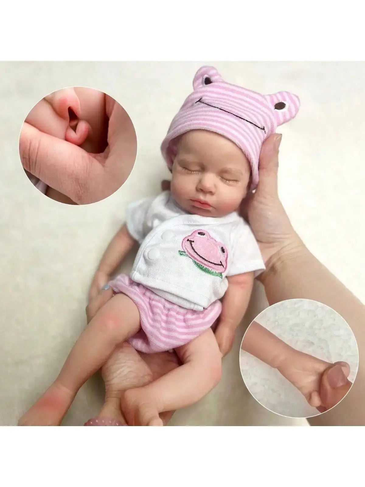 Image of Reborn Baby Dolls 13-Inch Silicone Loulou Reborn Girl Or Boy Baby