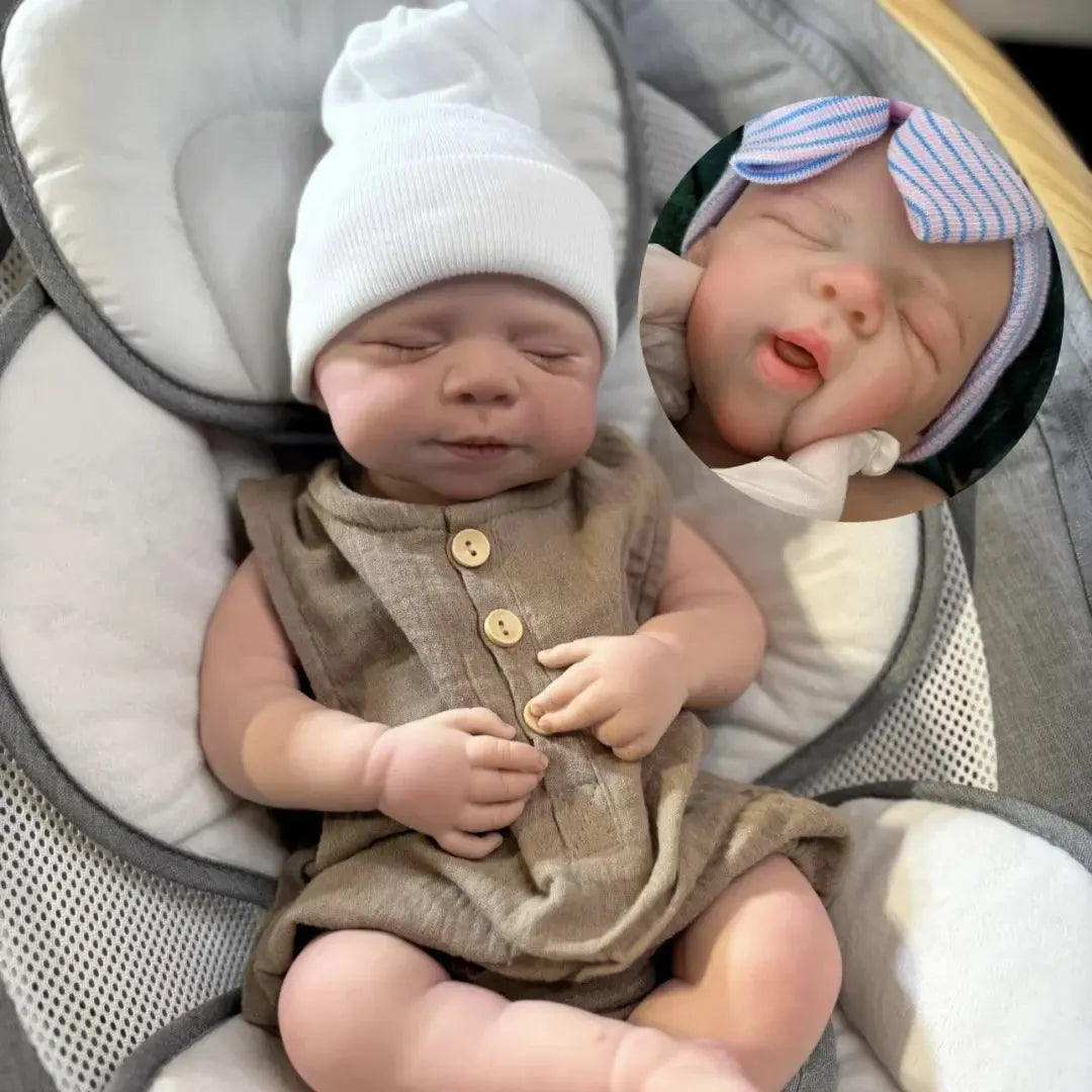 Image of Reborn Baby Dolls Can Open Mouth 18Inch Pascale Full Body Soft Solid