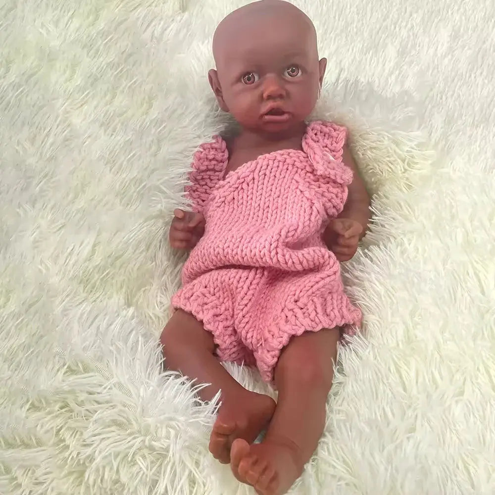 Image of Reborn Baby Dolls Baby Toy Full Platinum Silicone Flexible 17 Inch