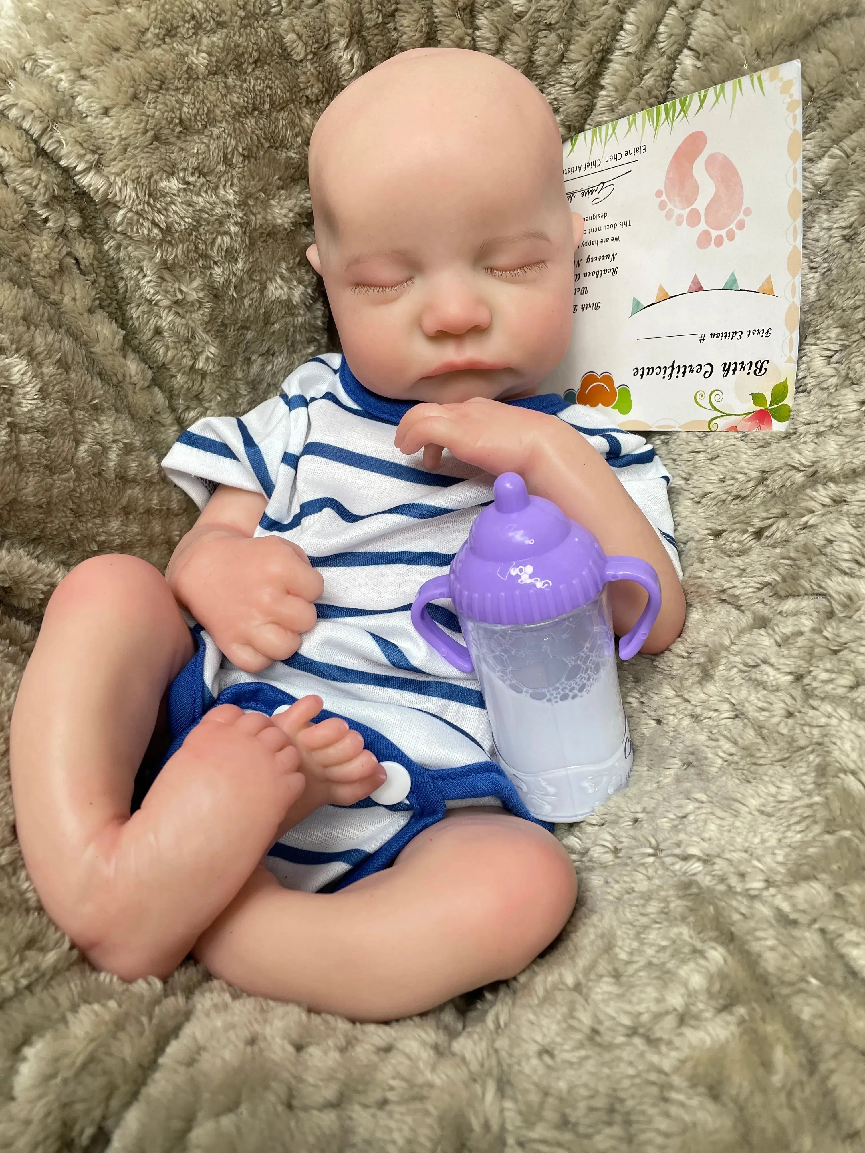 Image of Reborn Baby Dolls Bebê Reborn Dolls 16Inch Boy Levi Painted/Unpainted