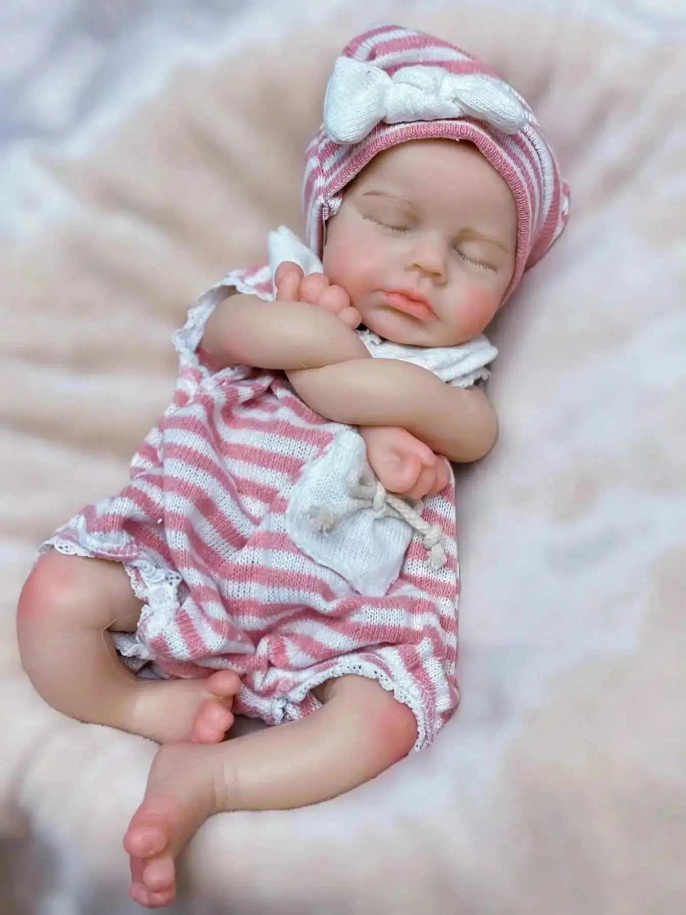 Image of Reborn Baby Dolls Saskia Full Body Soft Silicone 13-Inch Reborn Doll