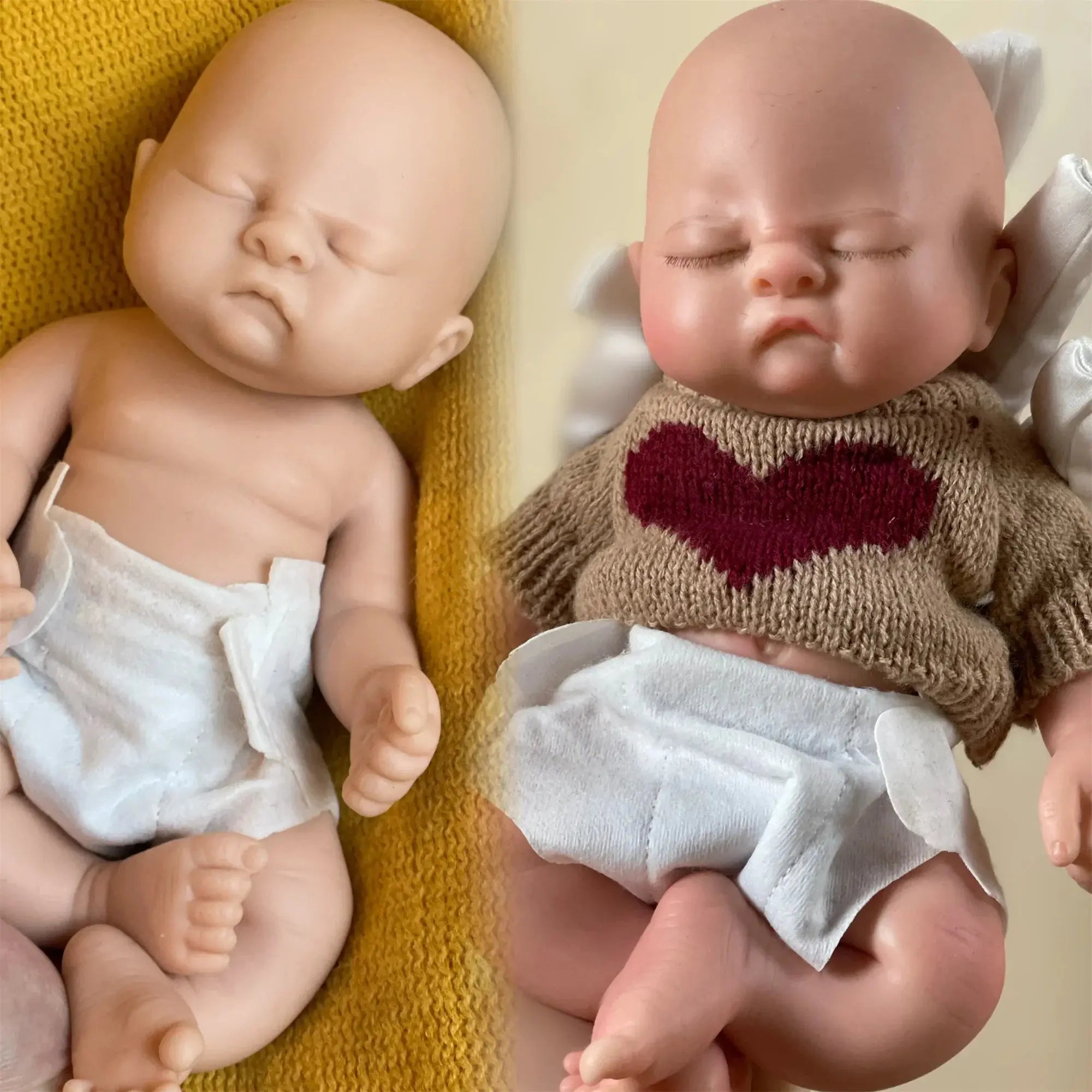 Image of Reborn Baby Dolls 10Inch Silicone Boy Reborn Baby Doll Full Body Soft