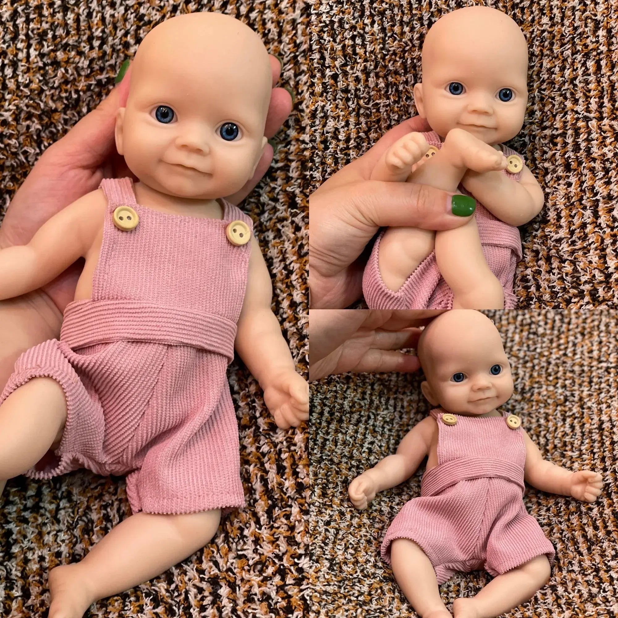 Image of Reborn Baby Dolls Can Open Mouth 26Cm Unpainted Waterproof Solid