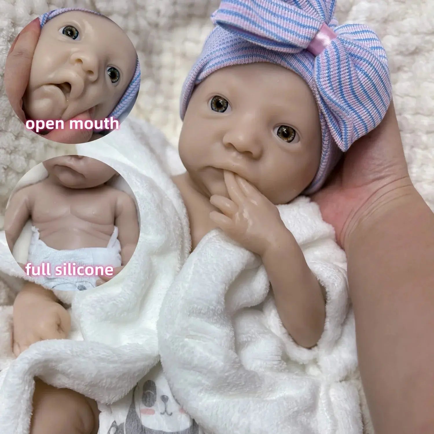 Image of Reborn Baby Dolls 17Inch  Lebi Boy Bebê Unpainted Reborn Baby Doll