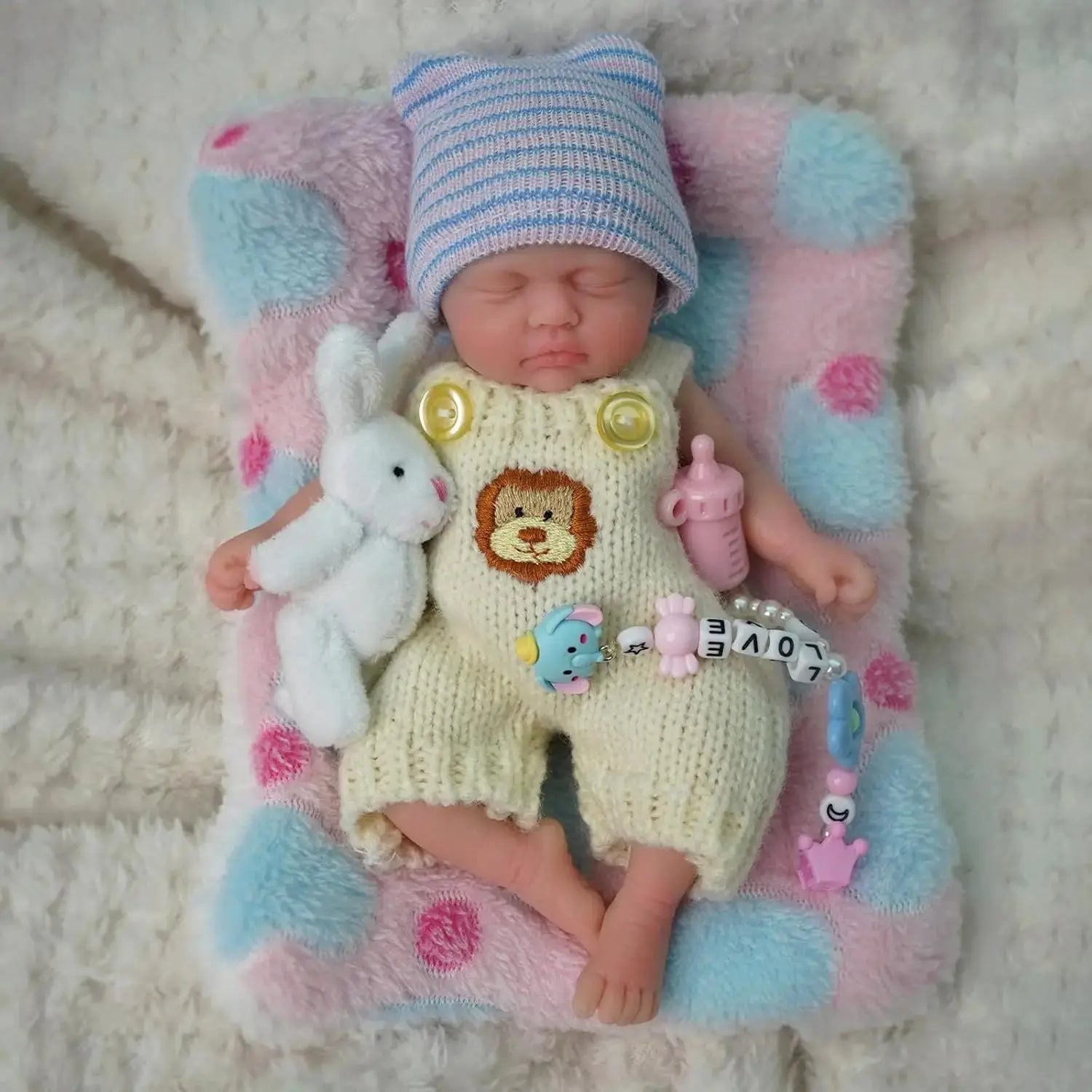 Image of Reborn Baby Dolls Mini Reborn Baby Doll Silicone Full Body 7 Inch