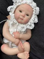Image of Reborn Baby Dolls 33Cm Open Eyes Bettie Solid Silicone Bebe Reborn
