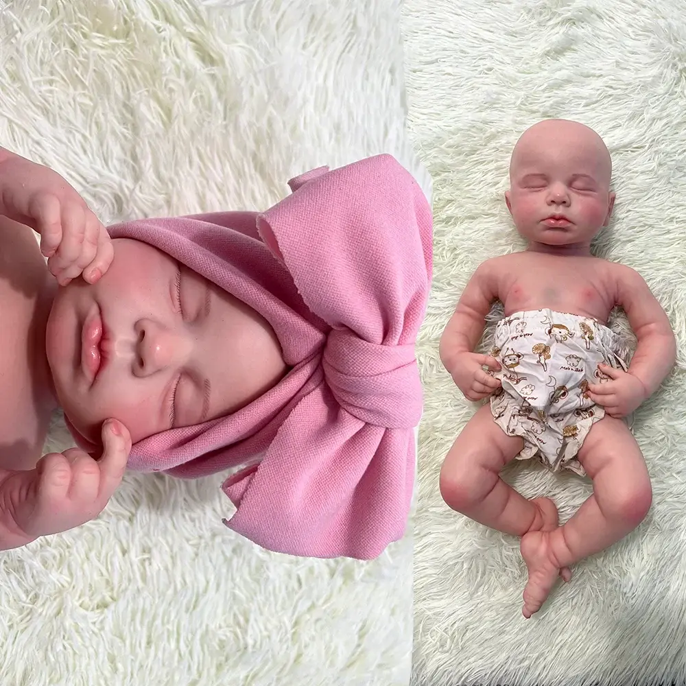 Image of Reborn Baby Dolls Handmade 3D Painted Soft 20 Inch Baby Soft Flexible