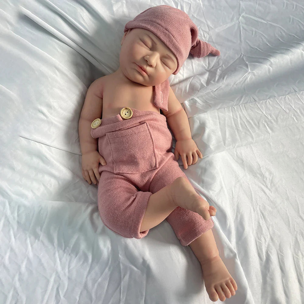 Image of Reborn Baby Dolls 22" Weighted Black Reborn Doll Soft Full Silicone
