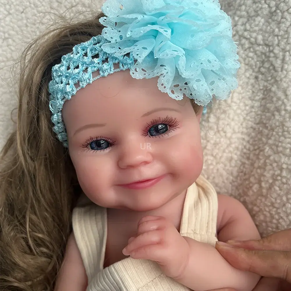Image of Reborn Baby Dolls Painted Newborn Girl Maddie With Hair Artist