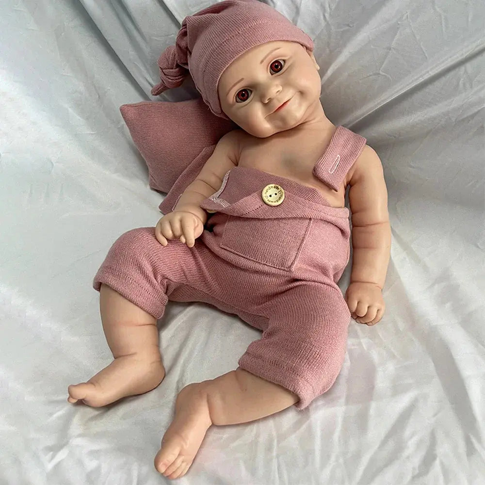 Image of Reborn Baby Dolls 1:1 Full Body Soild Silicone Reborn Baby Girl