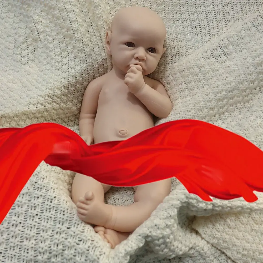 Image of Reborn Baby Dolls 18 Inch Unpainted Cute African Skin Newborn Baby