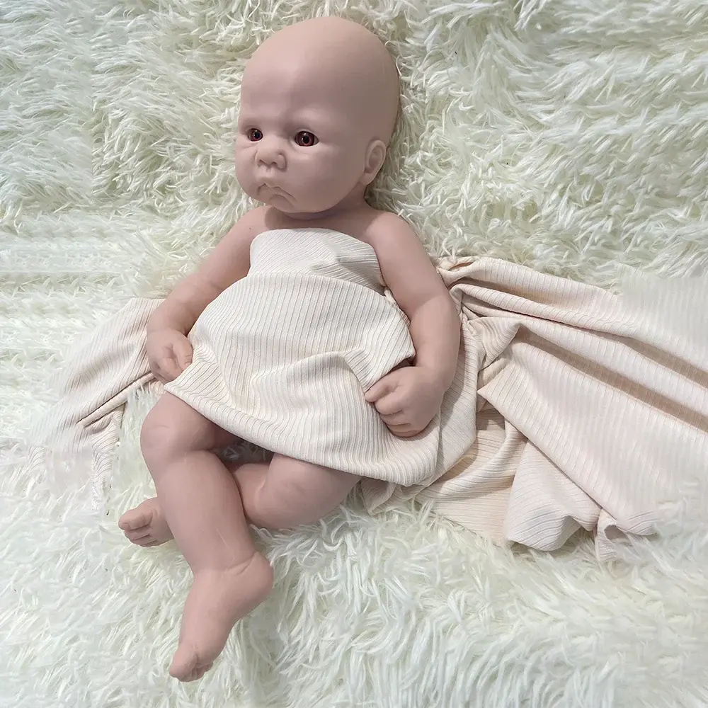 Image of Reborn Baby Dolls Artist Reborner Painted 16" Weighted Soft Platinum