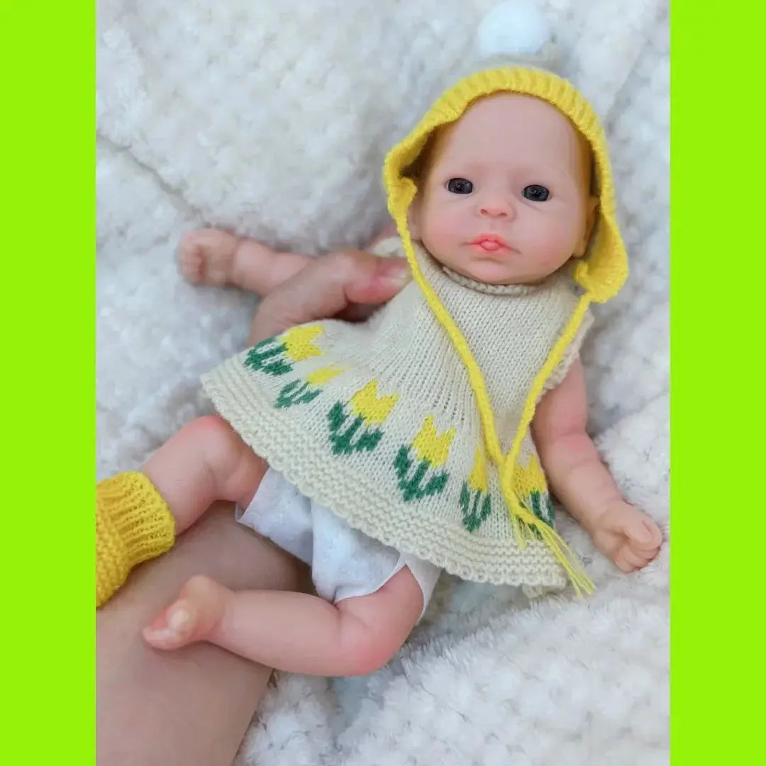 Image of Reborn Baby Dolls 10Inch Open Eyes Bebe Reborn De Silicona Girl Doll