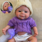 Image of Reborn Baby Dolls 13Inch Waterproof& Can Open Mouth Solid Silicone