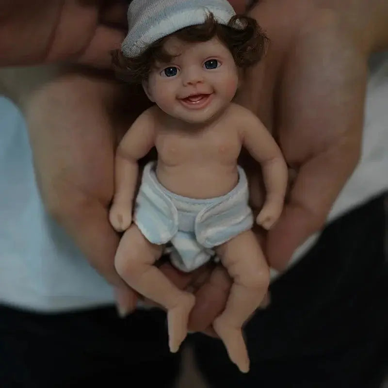 Image of Reborn Baby Dolls 6" Micro Preemie Full Body Silicone Big Eyes Bady