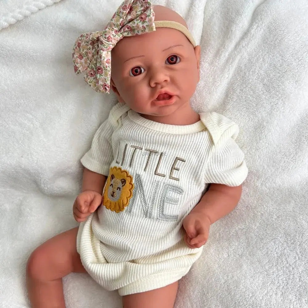 Image of Reborn Baby Dolls 18Inch Open Eyes Handmade Realistic Silicone Reborn