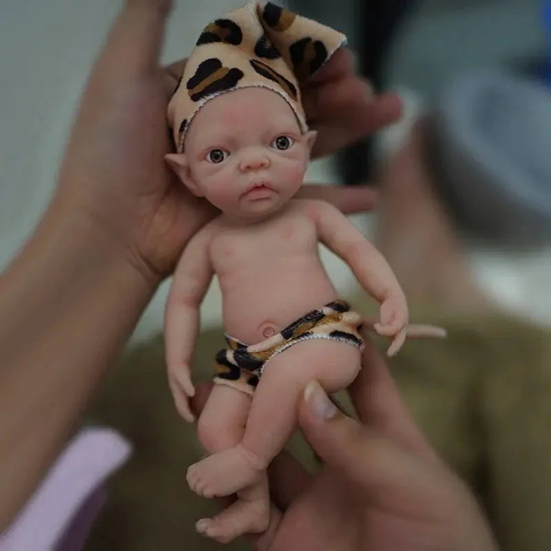 Image of Reborn Baby Dolls 7" Micro Preemie Full Body Silicone Baby Doll