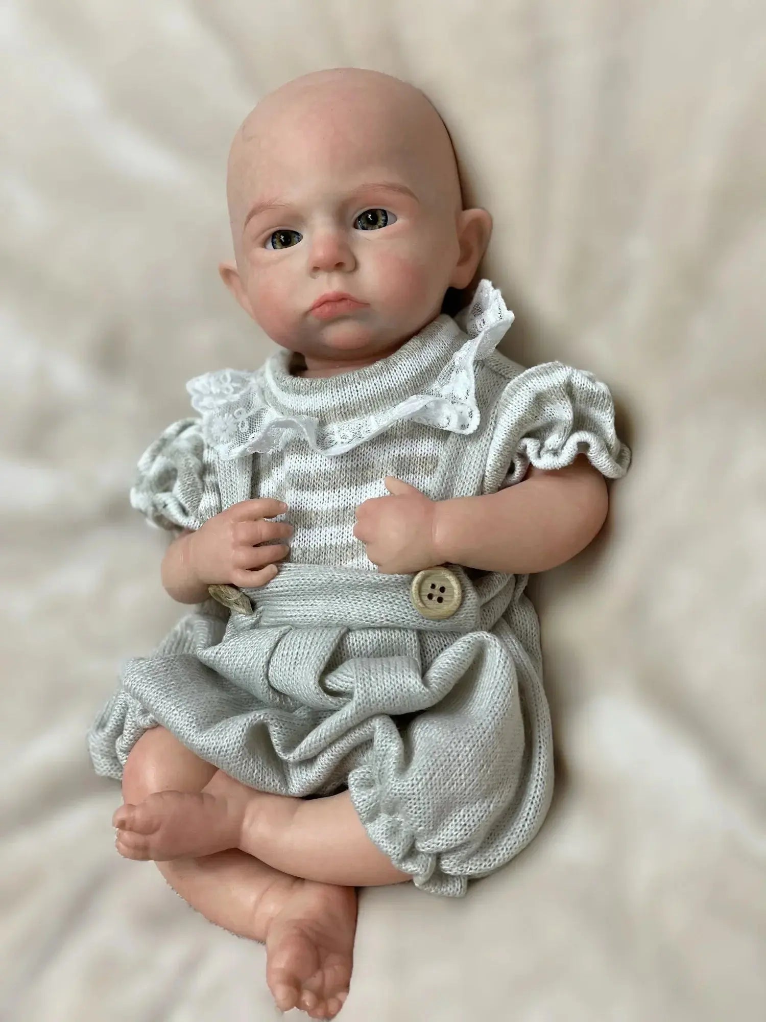 Image of Reborn Baby Dolls 33Cm Painted Cameron Solid Silicone Bebe Reborn