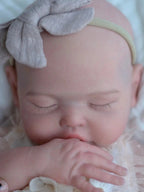 Image of Reborn Baby Dolls 18 Inch Lifelike Bebe Newborn Silicone Girl