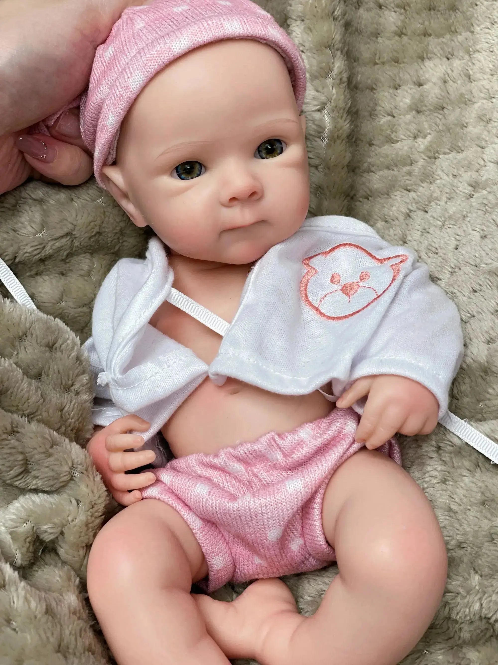 Image of Reborn Baby Dolls 13Inch Cute Girl Bettie Reborn Dolls Open Mouth