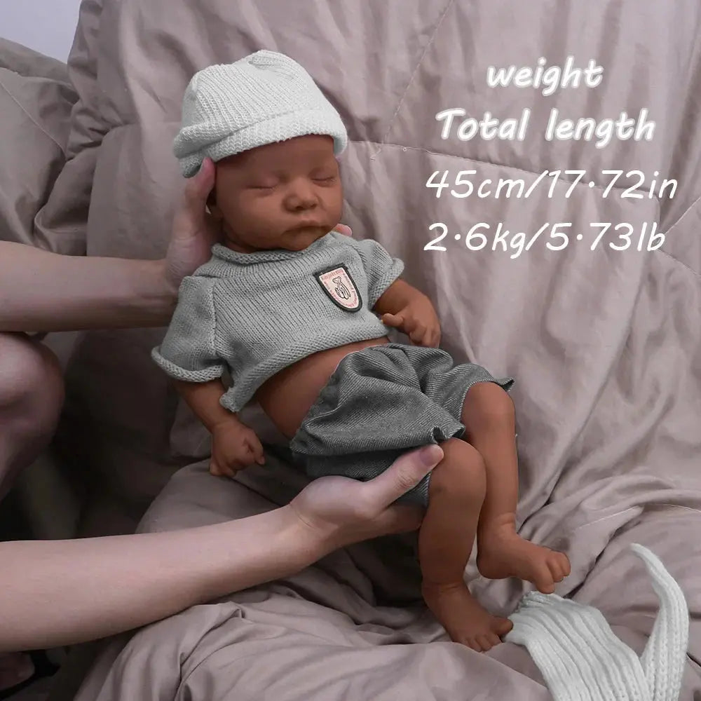 Image of Reborn Baby Dolls 17.72 Inch Full Body Soft Silicone Boy