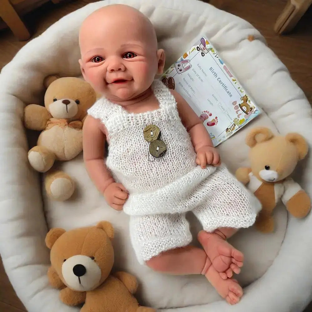 Image of Reborn Baby Dolls Realistic 43Cm 17Inch Full Soft Platinum Silicone