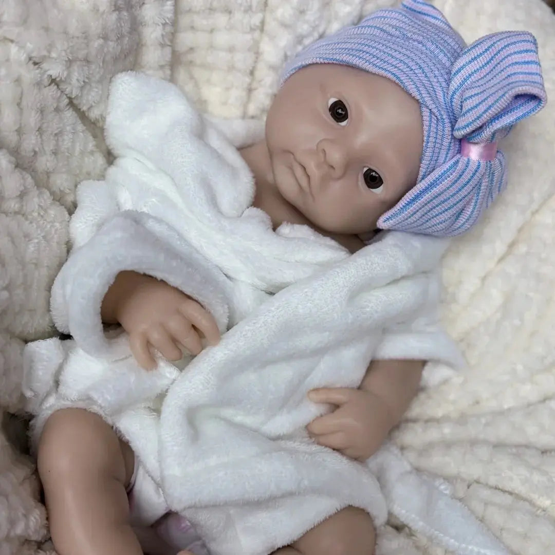 Image of Reborn Baby Dolls 45Cm Open Mouth Meadow Solid Silicone Bébé Reborn
