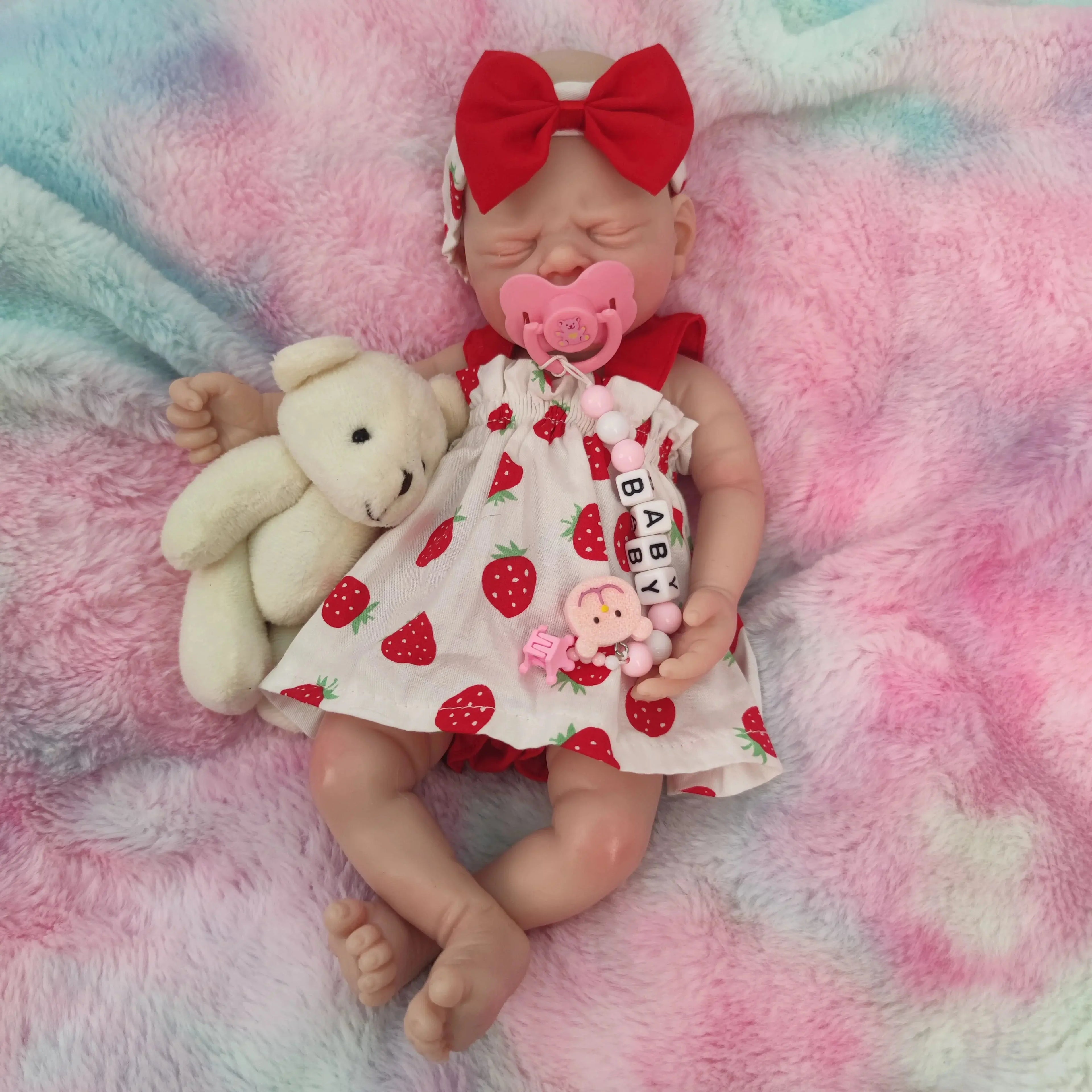 Image of Reborn Baby Dolls 12 Inch Full Soft Silicone Body Lifelike Reborn