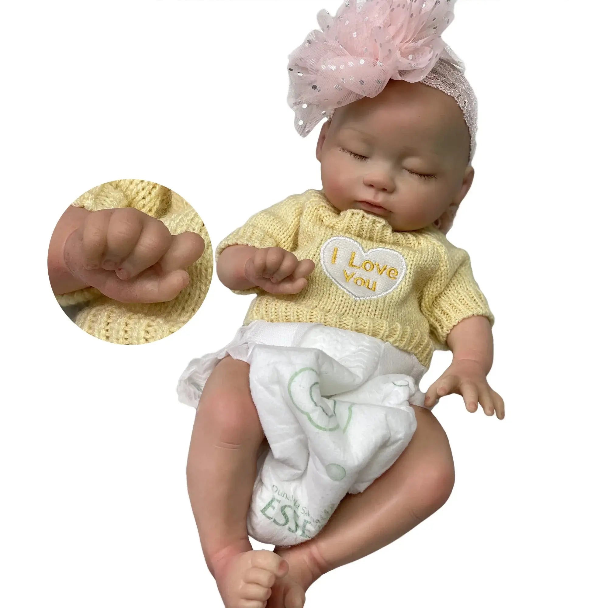 Image of Reborn Baby Dolls 35Cm Bebe Reborn Full Body Solid Silicone Reborn