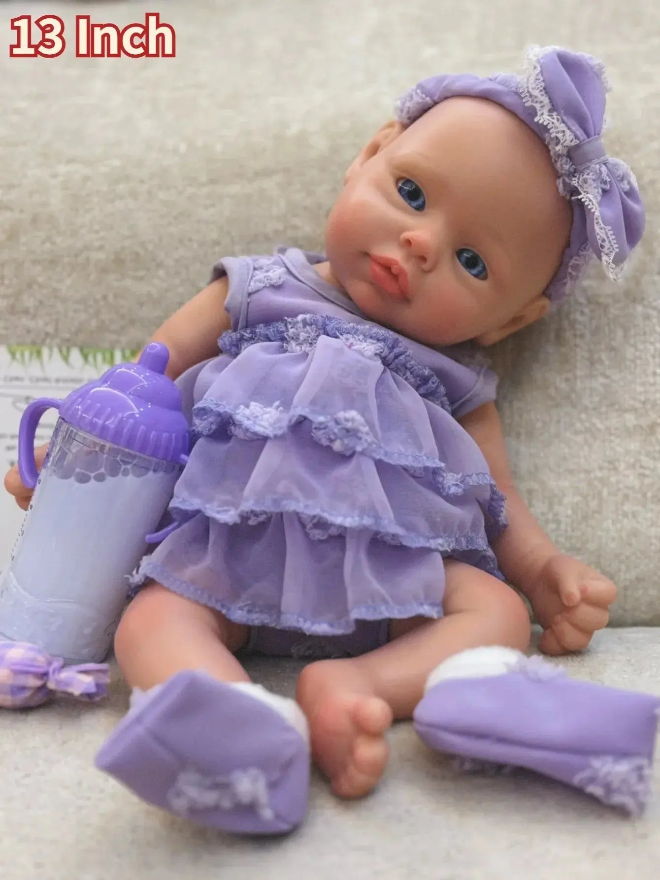 Image of Reborn Baby Dolls 13 Inch Full Body Soft Silicone Girl Reborn Doll