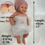 Image of Reborn Baby Dolls 17Inch 43Cm Unpainted Full Body Silicone Reborn