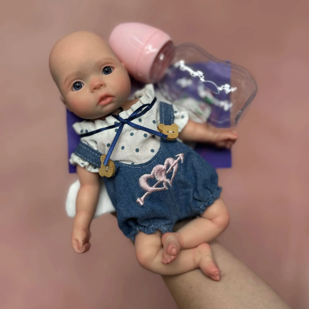 Image of Reborn Baby Dolls 27Cm Angel Girl Whole Silicone Bebe Reborn Dolls 3D