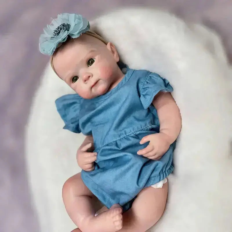 Image of Reborn Baby Dolls 18Inch Can Open Mouth Solid Silicone Bebe Reborn