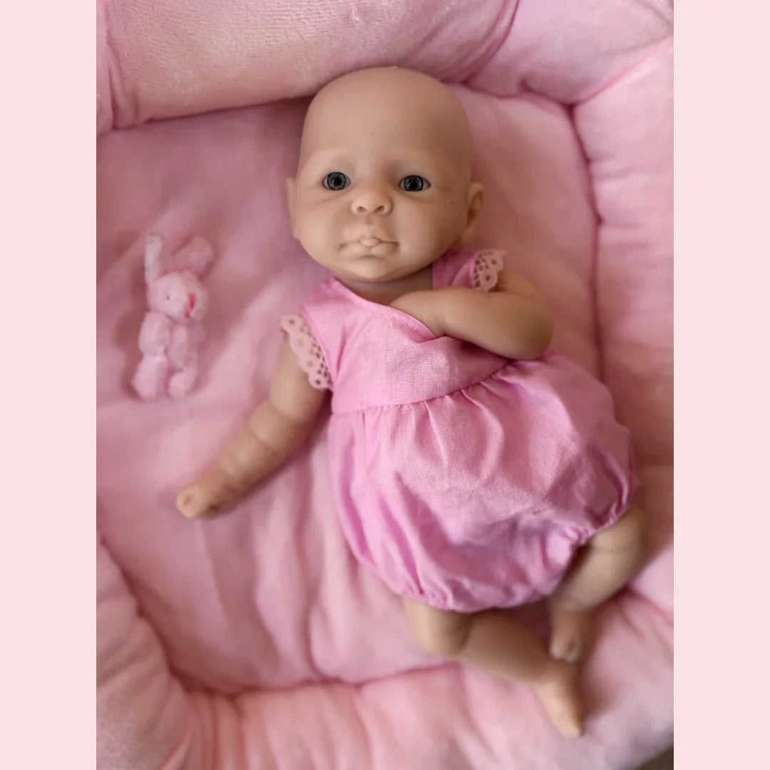 Image of Reborn Baby Dolls 10Inch /2 Styles Washable Unpainted Open Eyes Solid
