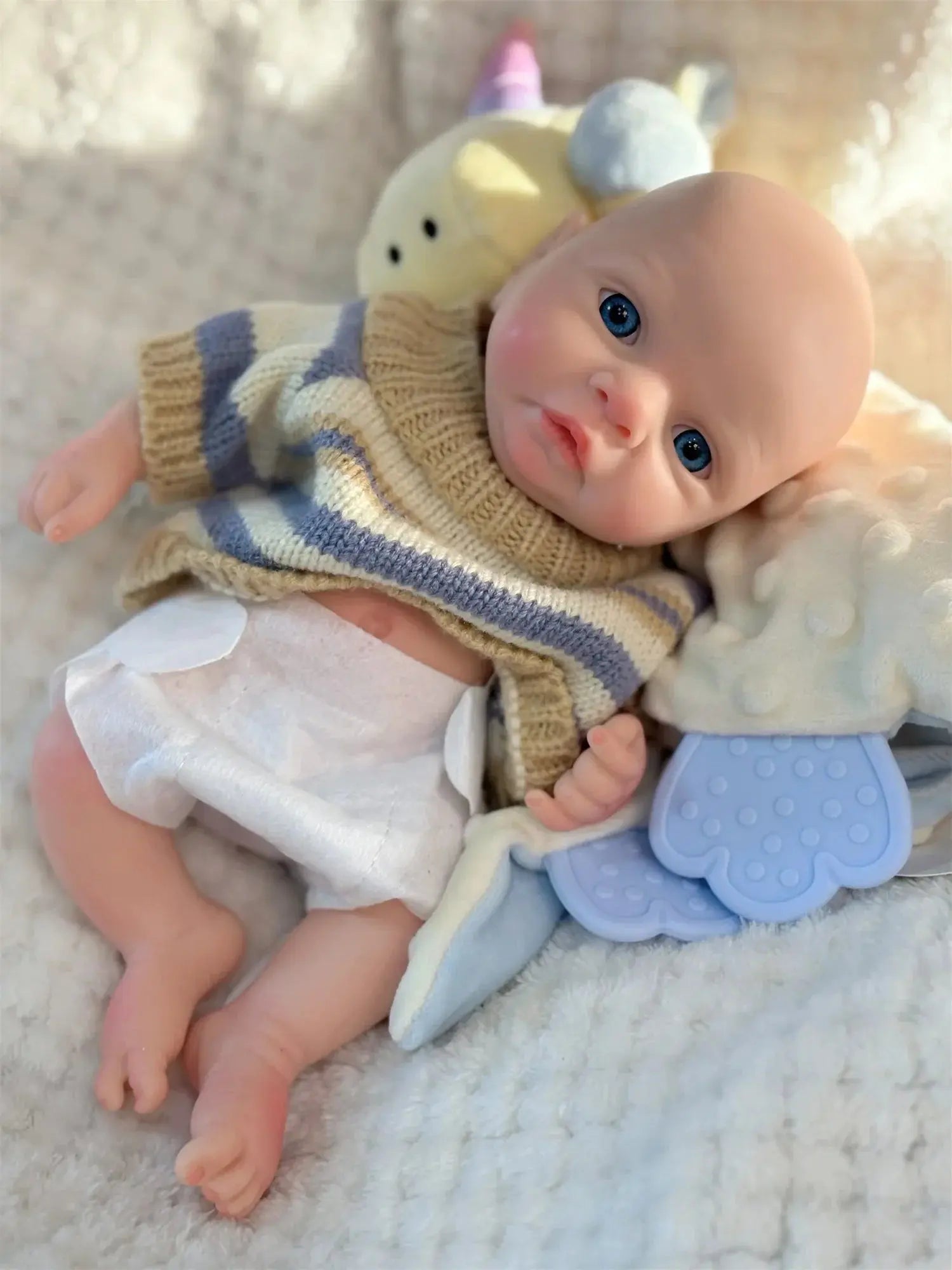 Image of Reborn Baby Dolls 25Cm Silicone Boy Reborn Dolls Painted Full Body