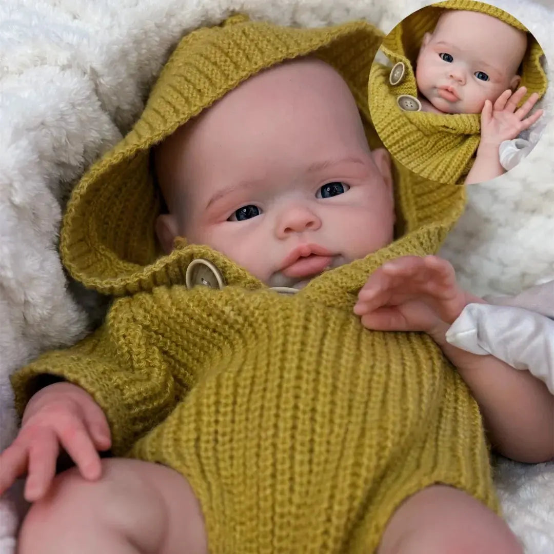 Image of Reborn Baby Dolls 17Inch Washable Open Eyes Soft Silicone Reborn Girl