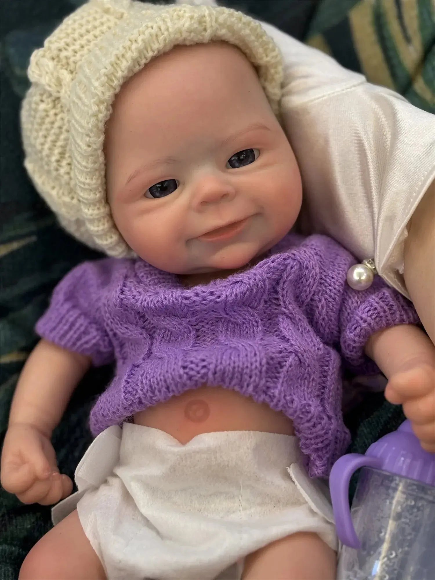Image of Reborn Baby Dolls Can Open Mouth 33Cm Washable Solid Silicone Bebe