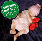 Image of Reborn Baby Dolls Can Drink And Wet 33Cm Washable Solid Silicone Bebe