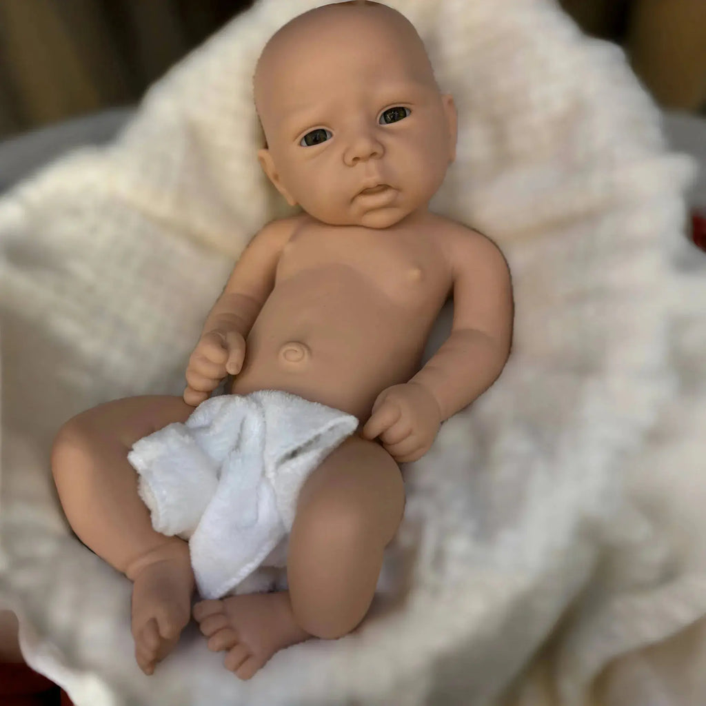 Image of Reborn Baby Dolls 17Inch Unpainted Silicone Bebe Girl Handmade Full